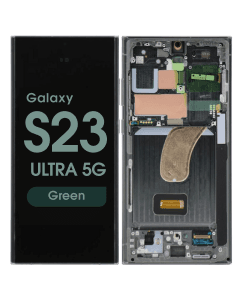 Refurbished - OLED Screen and Digitizer Assembly w/ Frame for Samsung Galaxy S23 Ultra 5G (S918) (US / International Version) (Green)
