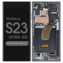 OEM Pull - OLED Screen and Digitizer Assembly w/ Frame for Samsung Galaxy S23 Ultra 5G (S918) (Grade B) (Phantom Black)