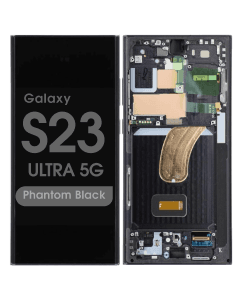 Refurbished - OLED Screen and Digitizer Assembly w/ Frame for Samsung Galaxy S23 Ultra 5G (S918) (US / International Version) (Phantom Black)
