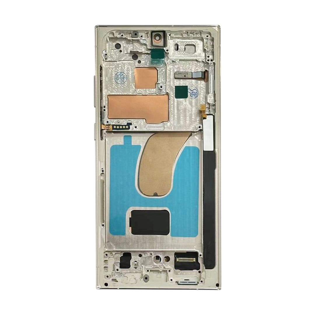 Aftermarket - 120Hz Soft OLED Screen and Digitizer Assembly w/ Frame for Samsung Galaxy S23 Ultra 5G (S918) (Cream)