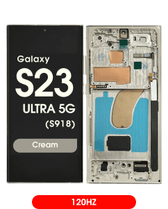 Aftermarket - 120Hz Soft OLED Screen and Digitizer Assembly w/ Frame for Samsung Galaxy S23 Ultra 5G (S918) (Cream)