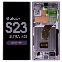 Aftermarket - Soft OLED Screen and Digitizer Assembly w/ Frame for Samsung Galaxy S23 Ultra 5G (S918) (Lavender)