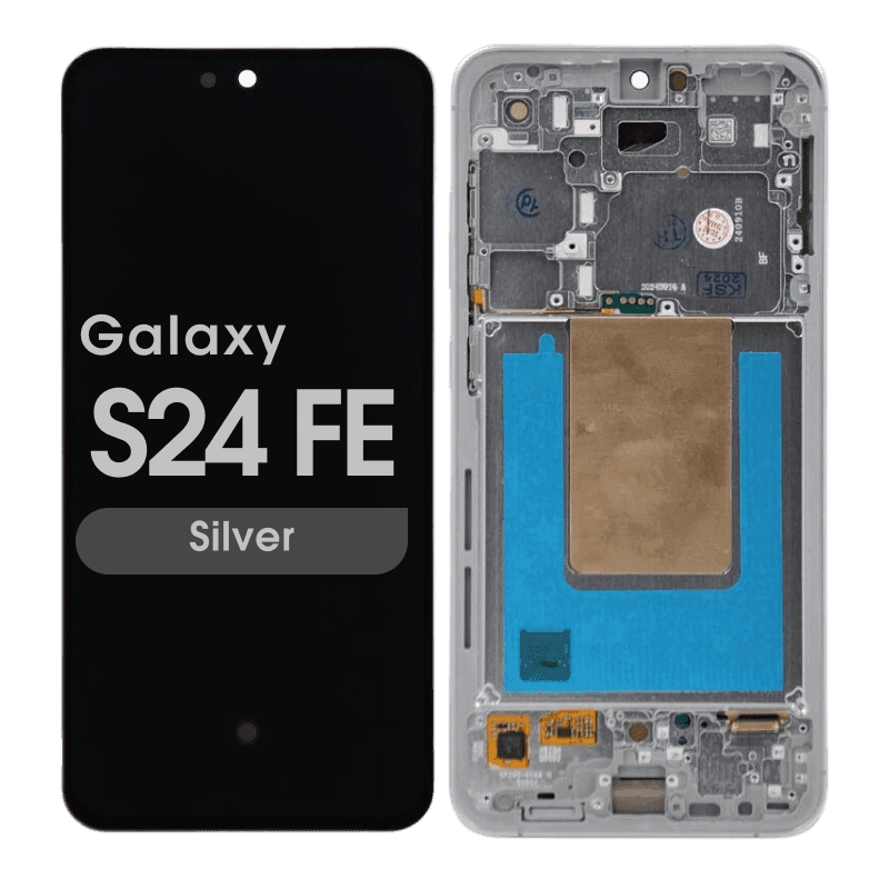 Refurbished - OLED Screen and Digitizer Assembly w/ Frame for Samsung Galaxy S24 FE (S721) (US / International Version) (Silver)