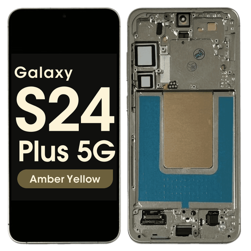Refurbished - OLED Screen and Digitizer Assembly w/ Frame for Samsung Galaxy S24 Plus 5G (S926) (US Version / International) (Amber Yellow)