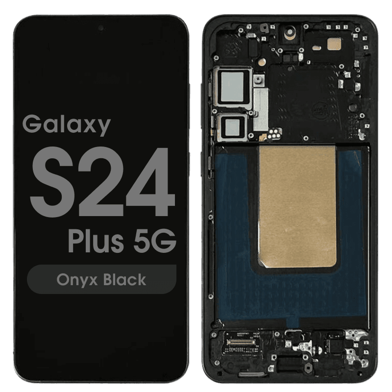 Refurbished - OLED Screen and Digitizer Assembly w/ Frame for Samsung Galaxy S24 Plus 5G (S926) (US Version / International) (Onyx Black)