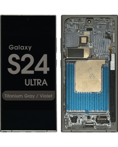 Refurbished - OLED Screen and Digitizer Assembly w/ Frame for Samsung Galaxy S24 Ultra (S928) (US / International Version) (Titanium Gray / Violet)