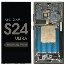 Refurbished - OLED Screen and Digitizer Assembly w/ Frame for Samsung Galaxy S24 Ultra (S928) (US / International Version) (Titanium Gray / Violet)