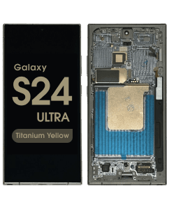 Refurbished - OLED Screen and Digitizer Assembly w/ Frame for Samsung Galaxy S24 Ultra (S928) (US / International Version) (Titanium Yellow)