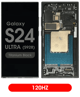 Aftermarket - 120Hz Soft OLED Screen and Digitizer Assembly w/ Frame for Samsung Galaxy S24 Ultra (S928) (Titanium Black)