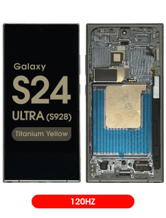 Aftermarket - 120Hz Soft OLED Screen and Digitizer Assembly w/ Frame for Samsung Galaxy S24 Ultra (S928) (Titanium Yellow)