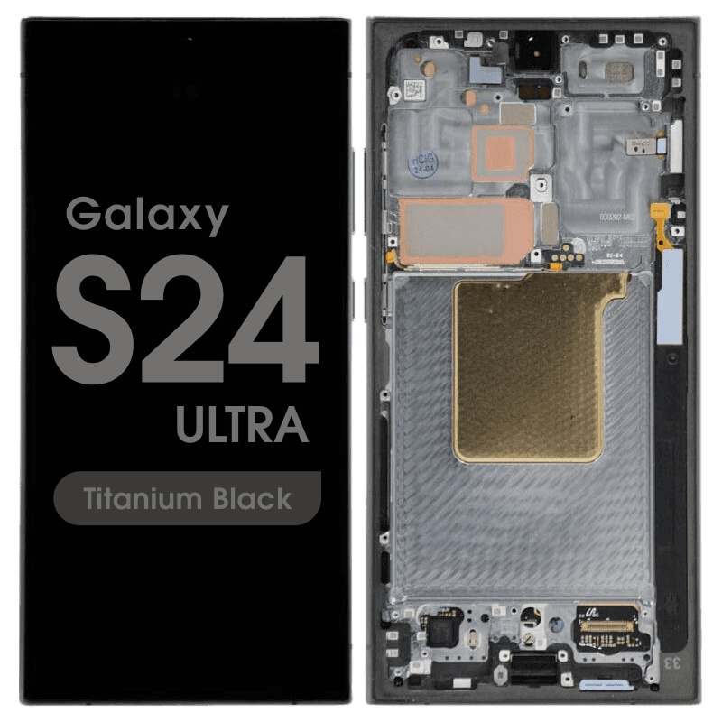 Service Pack - OLED Screen and Digitizer Assembly w/ Frame for Samsung Galaxy S24 Ultra (S928) (US / International Version) (Titanium Black)