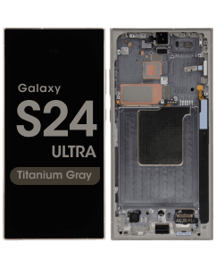 Service Pack - OLED Screen and Digitizer Assembly w/ Frame for Samsung Galaxy S24 Ultra (S928) (US / International Version) (Titanium Gray)