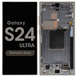 Service Pack - OLED Screen and Digitizer Assembly w/ Frame for Samsung Galaxy S24 Ultra (S928) (US / International Version) (Titanium Gray)