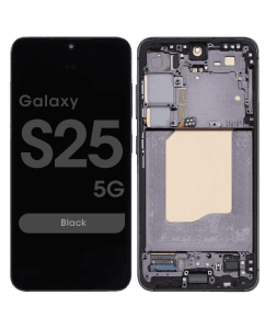 Service Pack - OLED Screen and Digitizer Assembly w/ Frame for Samsung Galaxy S25 5G (S931) (US / International Version) (Black)