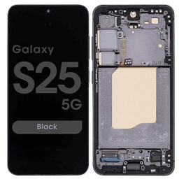 Service Pack - OLED Screen and Digitizer Assembly w/ Frame for Samsung Galaxy S25 5G (S931) (US / International Version) (Black)
