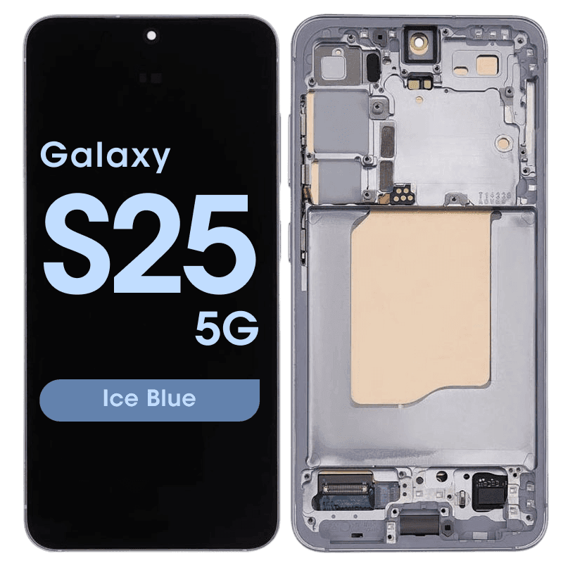 Service Pack - OLED Screen and Digitizer Assembly w/ Frame for Samsung Galaxy S25 5G (S931) (US / International Version) (Ice Blue)