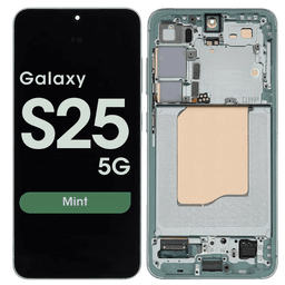 Service Pack - OLED Screen and Digitizer Assembly w/ Frame for Samsung Galaxy S25 5G (S931) (US / International Version) (Mint)