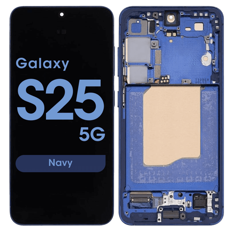 Service Pack - OLED Screen and Digitizer Assembly w/ Frame for Samsung Galaxy S25 5G (S931) (US / International Version) (Navy)