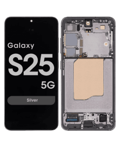 Service Pack - OLED Screen and Digitizer Assembly w/ Frame for Samsung Galaxy S25 5G (S931) (US / International Version) (Silver)
