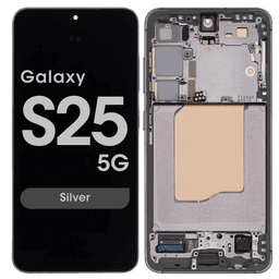 Service Pack - OLED Screen and Digitizer Assembly w/ Frame for Samsung Galaxy S25 5G (S931) (US / International Version) (Silver)