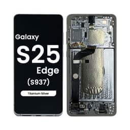 Refurbished - OLED Screen and Digitizer Assembly w/ Frame for Samsung Galaxy S25 Edge (S937) (Titanium Silver)