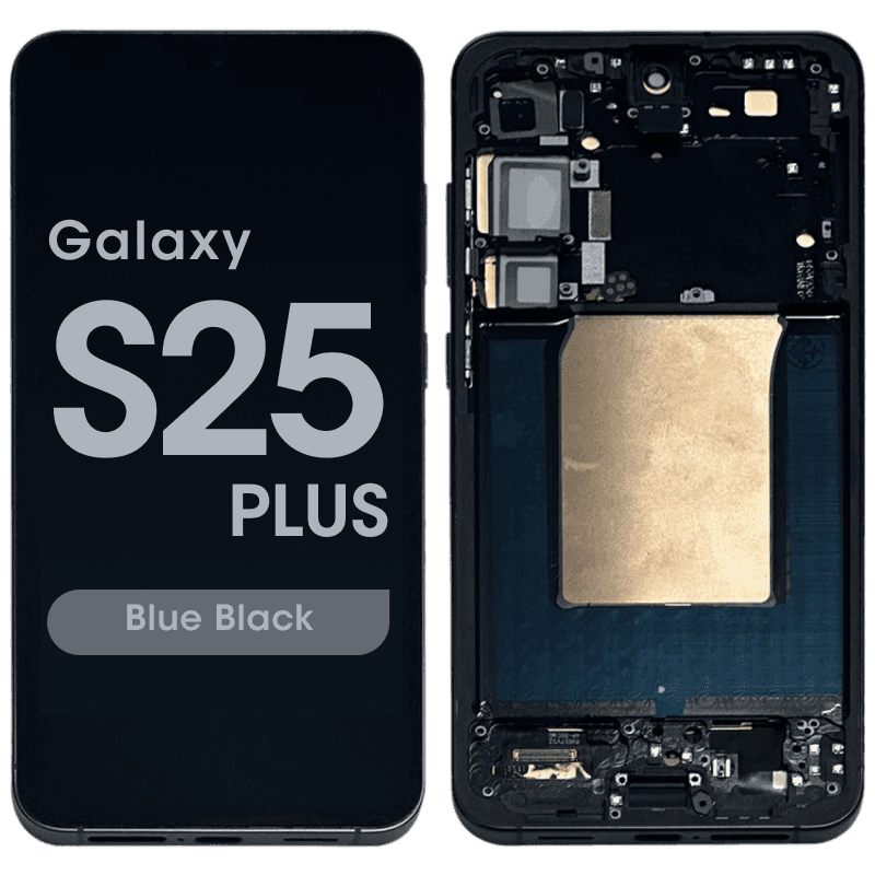 Aftermarket - Soft OLED Screen and Digitizer Assembly w/ Frame for Samsung Galaxy S25 Plus (S936) (US / International Version) (Blue Black)