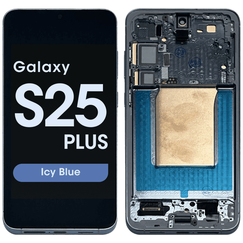 Aftermarket - Soft OLED Screen and Digitizer Assembly w/ Frame for Samsung Galaxy S25 Plus (S936) (US / International Version) (Icy Blue)