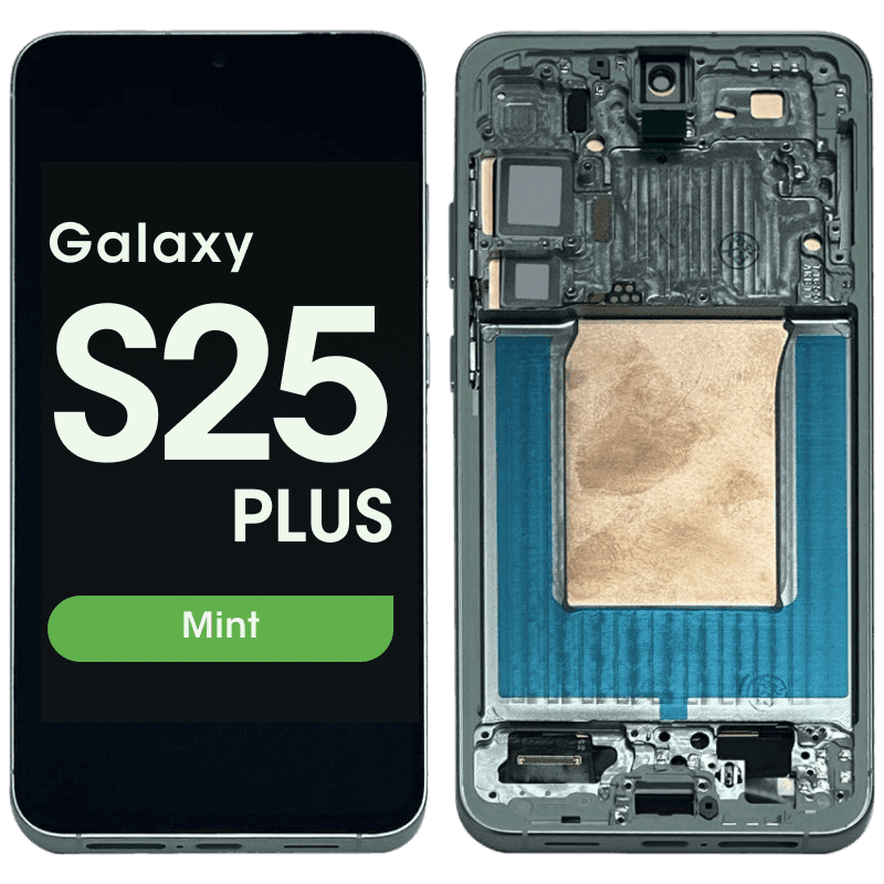 Aftermarket - Soft OLED - OLED Screen and Digitizer Assembly w/ Frame for Samsung Galaxy S25 Plus (S936) (US / International Version) (Mint)