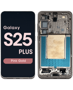 Aftermarket - Soft OLED Screen and Digitizer Assembly w/ Frame for Samsung Galaxy S25 Plus (S936) (US / International Version) (Pink Gold)