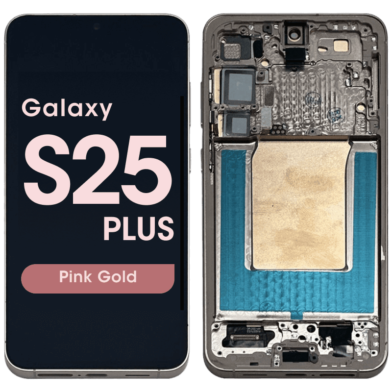 Aftermarket - Soft OLED Screen and Digitizer Assembly w/ Frame for Samsung Galaxy S25 Plus (S936) (US / International Version) (Pink Gold)