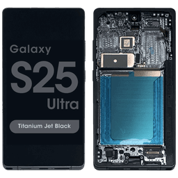 Refurbished - OLED Screen and Digitizer Assembly w/ Frame for Samsung Galaxy S25 Ultra (S938) (US / International Version) (Titanium Jet Black)