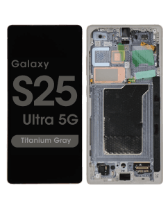 Service Pack - OLED Screen and Digitizer Assembly w/ Frame for Samsung Galaxy S25 Ultra 5G (S938) (Titanium Gray)
