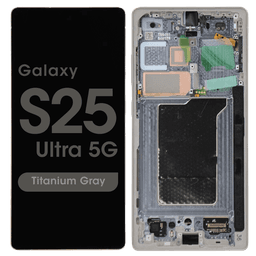 Service Pack - OLED Screen and Digitizer Assembly w/ Frame for Samsung Galaxy S25 Ultra 5G (S938) (Titanium Gray)