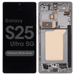Service Pack - OLED Screen and Digitizer Assembly w/ Frame for Samsung Galaxy S25 Ultra 5G (S938) (Titanium White Silver)