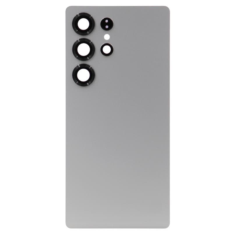 Back Cover w/ Adhesive / Camera Lens for Samsung Galaxy S25 Ultra 5G (S938) (No Logo) (Titanium White Silver)
