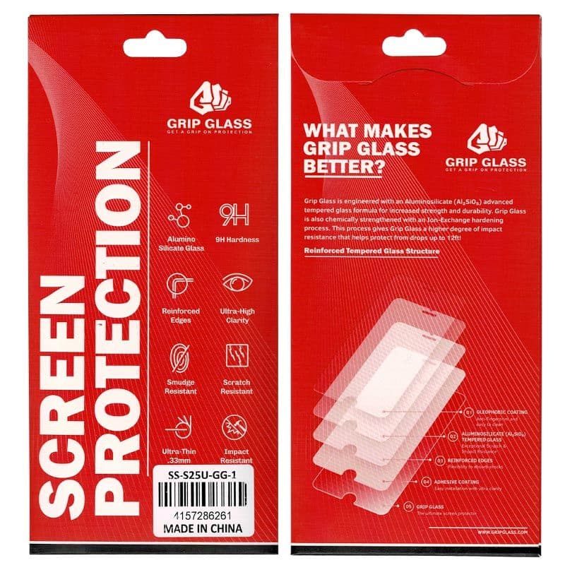 Grip Glass - 3D Tempered Glass Screen Protector for Samsung Galaxy S25 Ultra 5G (S938)