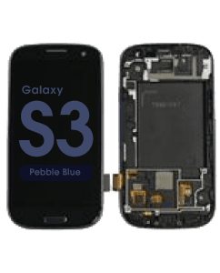Complete Assembly - LCD Screen and Digitizer Assembly w/ Frame for Samsung Galaxy S3 (T999 / I747) (Pebble Blue)