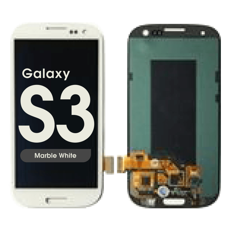LCD Screen and Digitizer Assembly for Samsung Galaxy S3 (I9300) (No Frame) (No Logo) (Marble White)