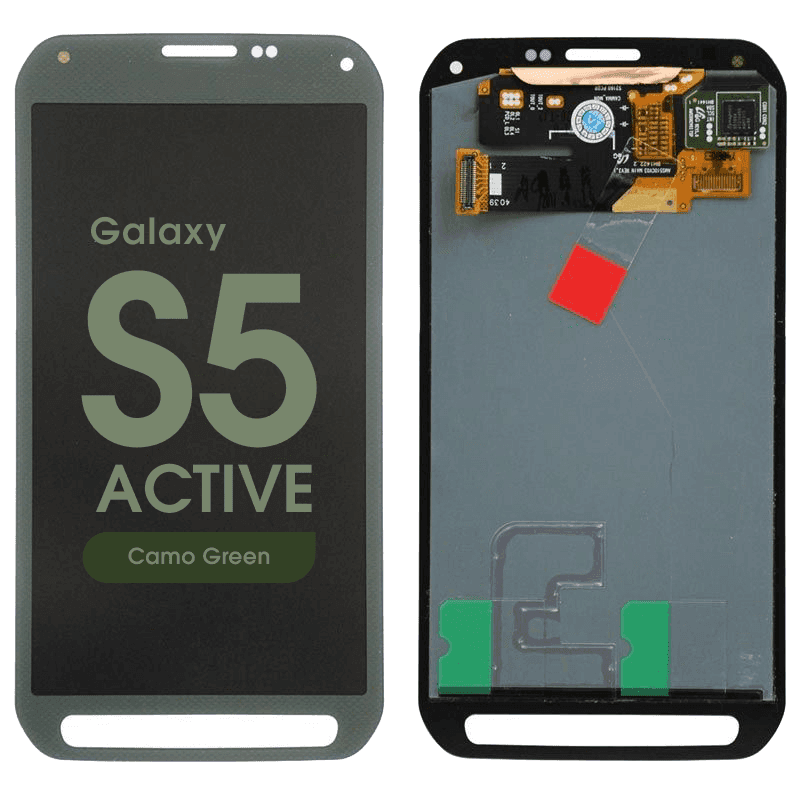 Refurbished - OLED Screen and Digitizer Assembly for Samsung Galaxy S5 Active (G870) (No Frame) (Camo Green)