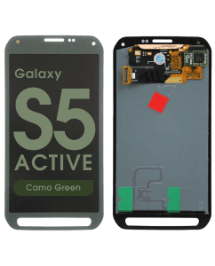 Refurbished - OLED Screen and Digitizer Assembly for Samsung Galaxy S5 Active (G870) (No Frame) (Camo Green)