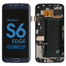 Refurbished - OLED Screen and Digitizer Assembly w/ Frame for Samsung Galaxy S6 Edge (G925) (Blue)