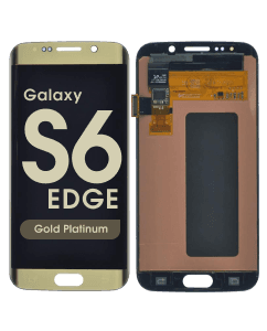Refurbished - OLED Screen and Digitizer Assembly for Samsung Galaxy S6 Edge (G925) (No Frame) (Gold Platinum)