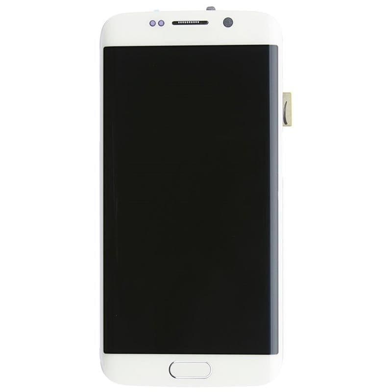 Refurbished - OLED Screen and Digitizer Assembly w/ Frame for Samsung Galaxy S6 Edge (G925) (White Pearl)