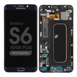 Refurbished - OLED Screen and Digitizer Assembly w/ Frame for Samsung Galaxy S6 Edge Plus (G928) (Black Sapphire)