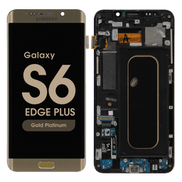 Refurbished - OLED Screen and Digitizer Assembly w/ Frame for Samsung Galaxy S6 Edge Plus (G928) (Gold Platinum)