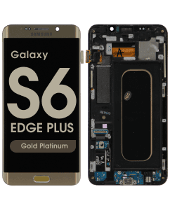 Refurbished - OLED Screen and Digitizer Assembly w/ Frame for Samsung Galaxy S6 Edge Plus (G928) (Gold Platinum)