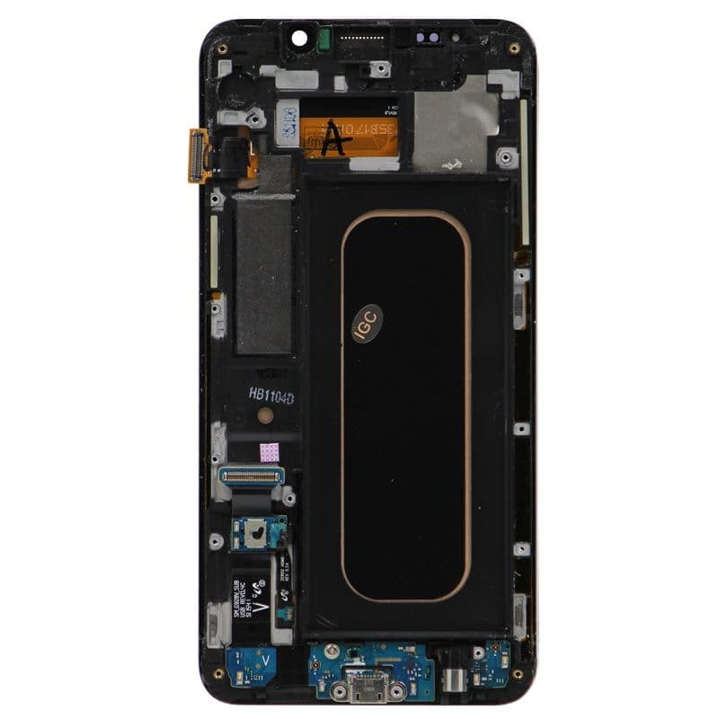 Refurbished - OLED Screen and Digitizer Assembly w/ Frame for Samsung Galaxy S6 Edge Plus (G928) (Gold Platinum)