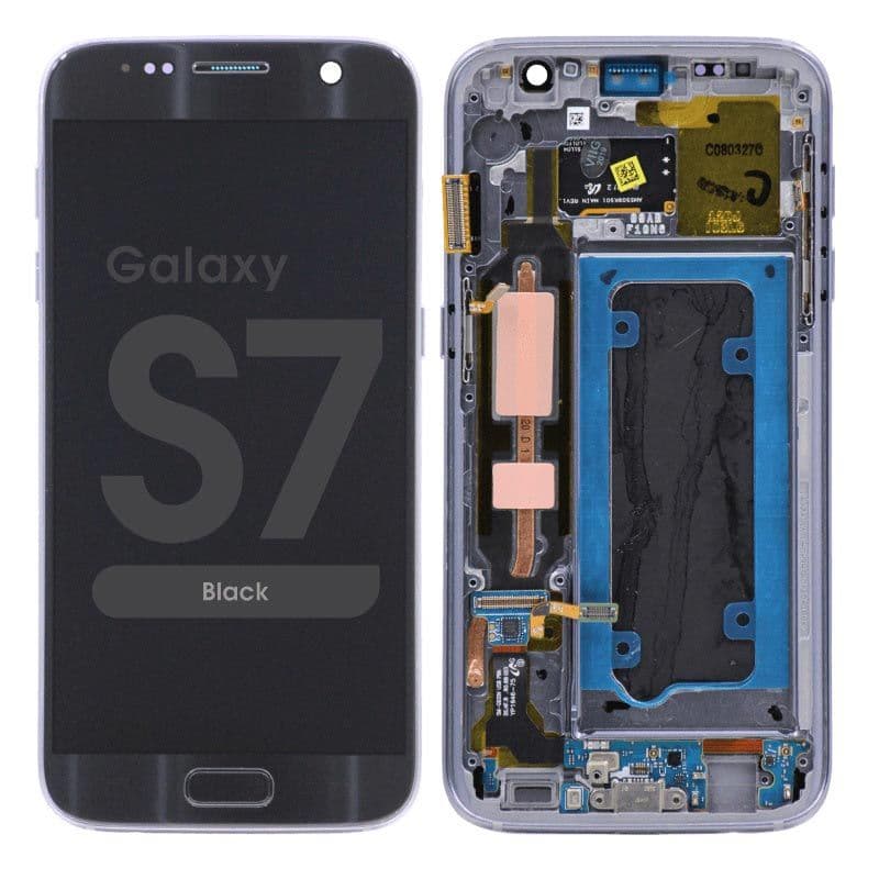 Refurbished - OLED Screen and Digitizer Assembly w/ Frame for Samsung Galaxy S7 (US Models Only) (G930) (Black)