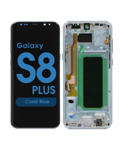 Aftermarket - OLED Screen and Digitizer Assembly w/ Frame for Samsung Galaxy S8 Plus (G955) (Coral Blue)