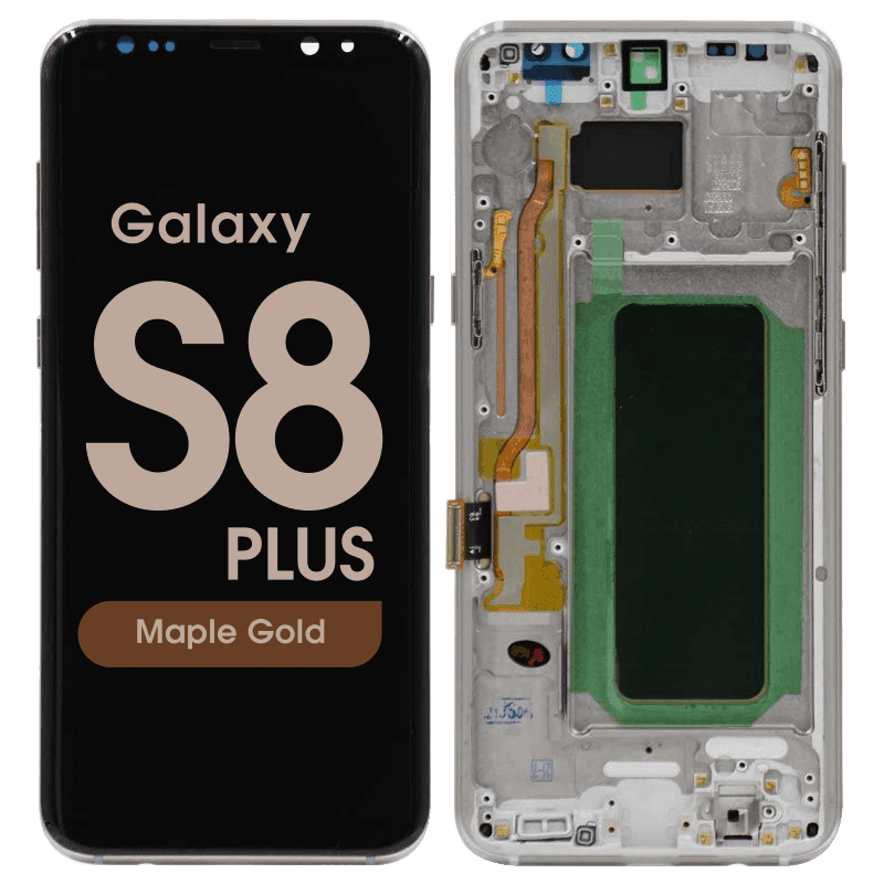 Aftermarket - OLED Screen and Digitizer Assembly w/ Frame for Samsung Galaxy S8 Plus (G955) (Maple Gold)